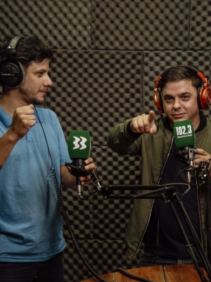 vamos las bandas con Lucho y Santi